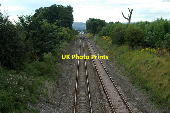 Photo 6"x4" Railway line & cutting Gobowen c2009