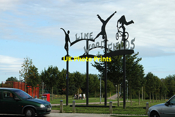 Photo 6"x4" Entrance to Lime Wood Fields Chester c2009