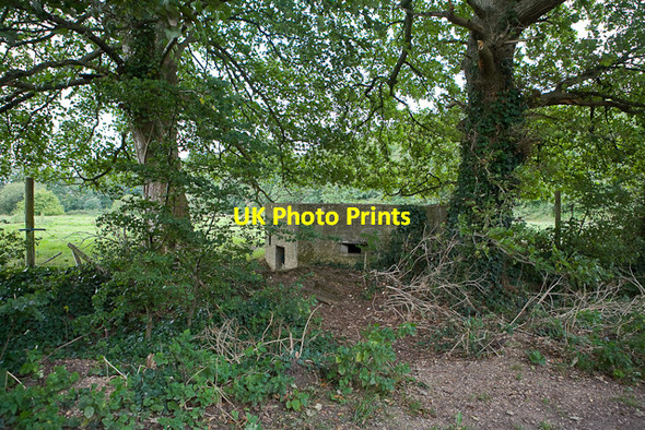 Photo 6"x4" Pillbox on Marl Lane Fordingbridge c2009