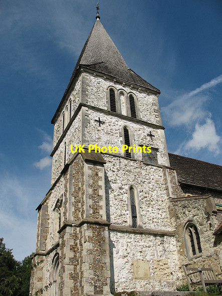 Photo 6"x4" St Katharine's church Merstham: tower Merstham c2009