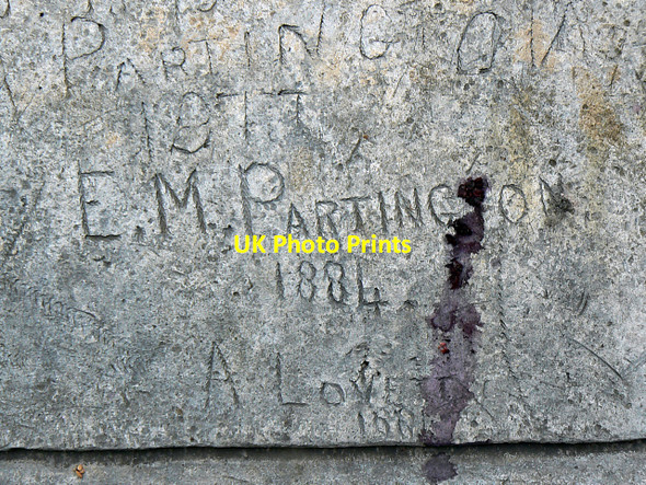 Photo 6"x4" Graffiti on the roof, St Sampson's Church, Cricklade Cricklade c2009