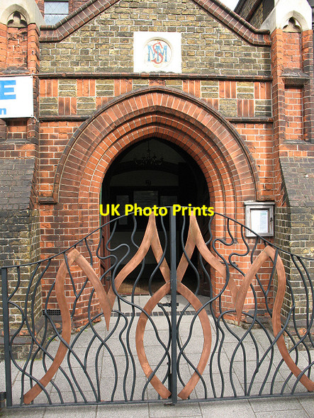 Photo 6"x4" Millennium gates at St Mary's church Clapham\/TQ2975 c2009