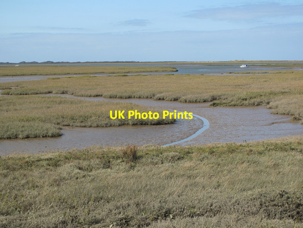 Photo 6"x4" Salt marshes and the Blakeney Channel Blakeney\/TG0243 c2009