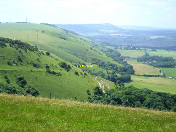 Photo 6"x4" The escarpment looking west at Devil's Dyke, Sussex Fulking c2007