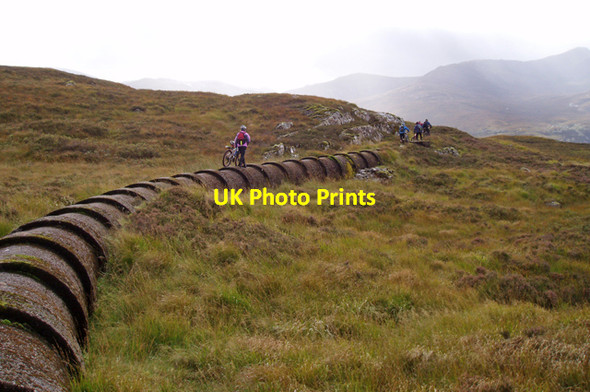 Photo 6"x4" Pipeline from Loch Eilde Mor Allt Coire na Duibhe c2009