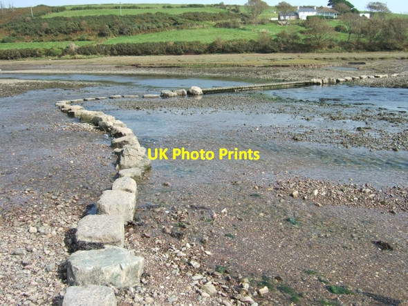 Photo 6"x4" Bridge and stepping stones crossing the Gann Musselwick c2009