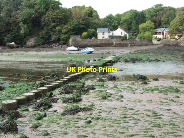 Photo 6"x4" Stepping stones and footbridge over Sandyhaven Pill Sandy Haven c2009