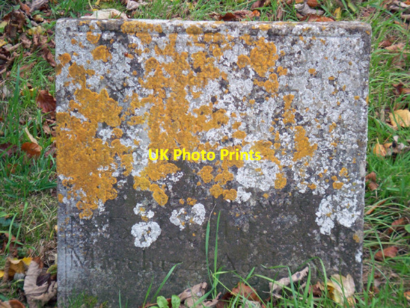 Photo 6"x4" Lichened Gravestone, St. Maurice, Horkstow Horkstow c2009