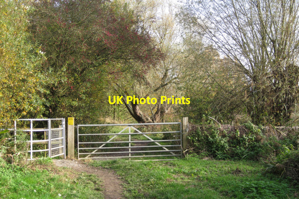 Photo 6"x4" Gates into Leam Valley local nature reserve Royal Leamington Spa c2009