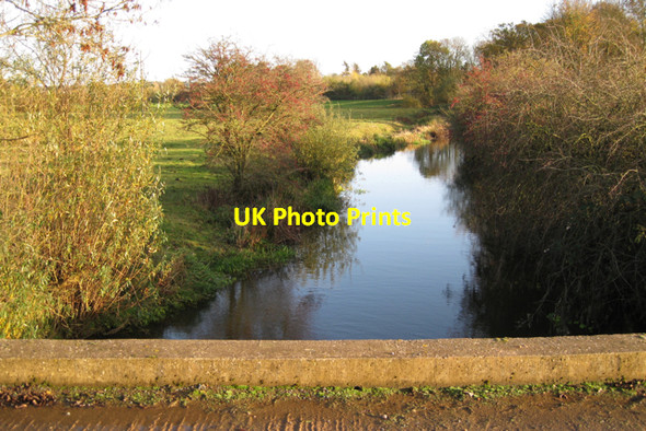 Photo 6"x4" The River Leam near Ford Farm, looking upstream Campion Hills c2009