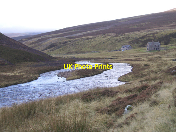 Photo 6"x4" River Gairn near Corndavon Lodge Black Hillock\/NJ2402 c2009