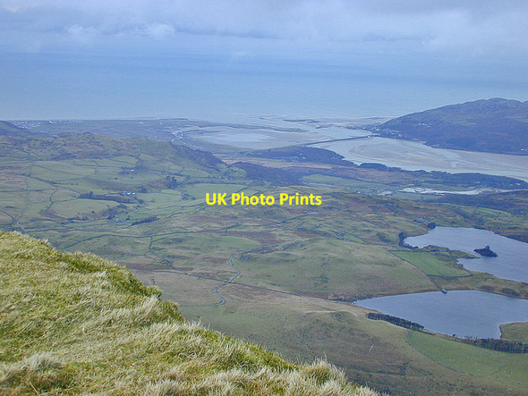 Photo 6"x4" View west from Tyrrau Mawr (Craig-las) Arthog c2000