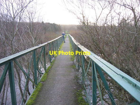 Photo 6"x4" Footbridge across the River South Tyne leading to Bardon Mill Bardon Mill c2009