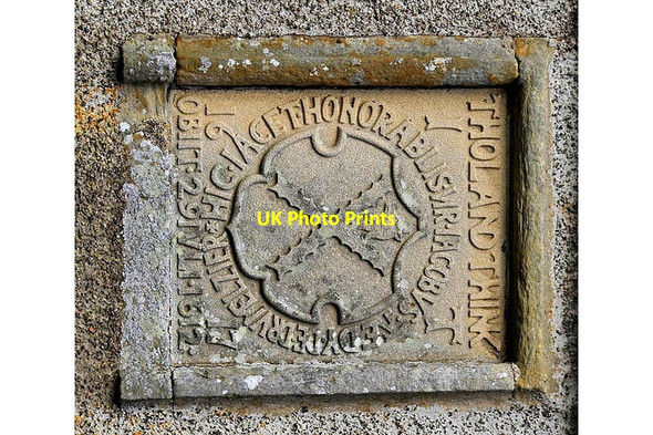Photo 6"x4" A memorial tablet at Drumelzier Parish Church Drumelzier\/NT1334 c2009
