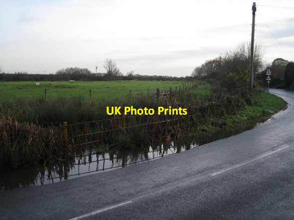 Photo 6"x4" Flood subsiding, Dawlish Warren Road, Eastdon Eastdon c2009