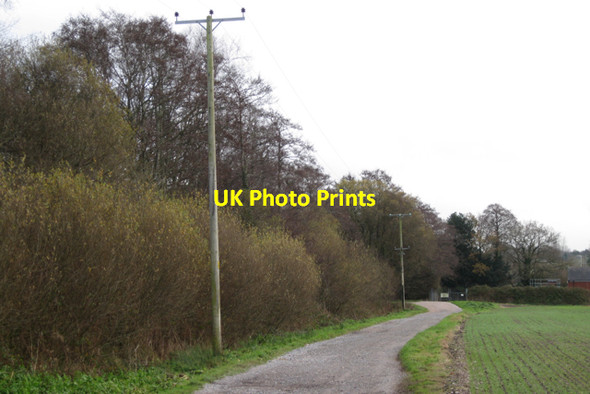 Photo 6"x4" Private track by a brook approaches Duckaller pumping station Cofton c2009