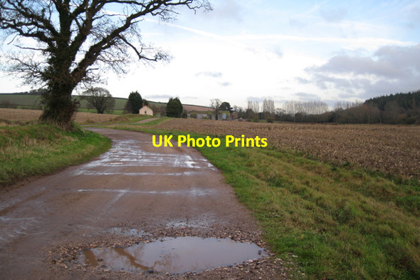 Photo 6"x4" Approaching Cofford Cottages and Cofford Farm Cofton c2009