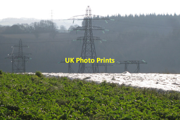 Photo 6"x4" Junction of power lines north of Whiteway Barton Ashwell\/SX8974 c2009