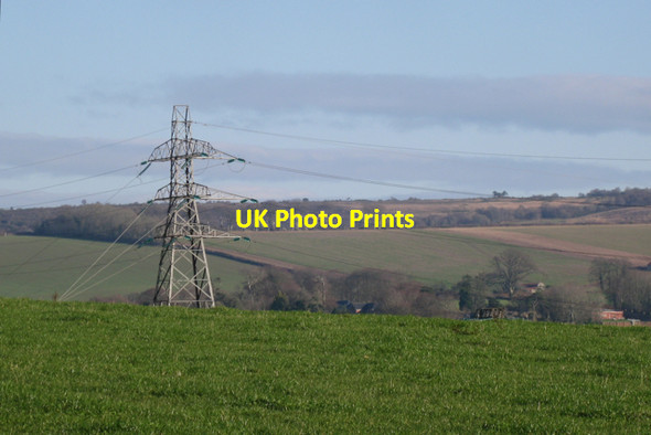 Photo 6"x4" Power lines T-junction north of Whiteway Barton Ashwell\/SX8974 c2009