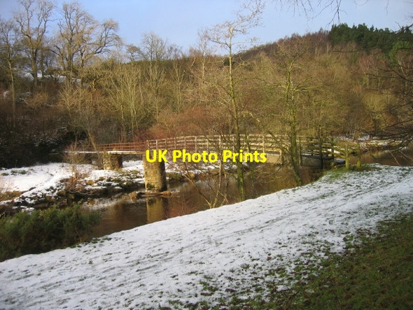 Photo 6"x4" Footbridge over the River South Tyne at Featherstone Park Village\/NY6861 c2009 P1