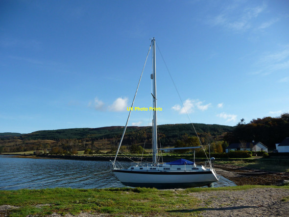Photo 6"x4" Yacht at Otter Ferry Otter Ferry c2009
