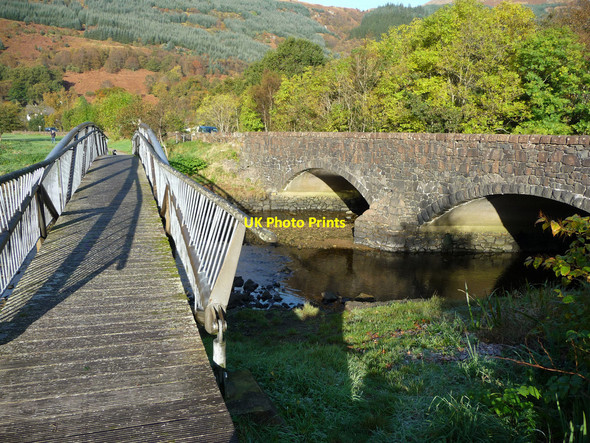 Photo 6"x4" Bridges over Loin Water Arrochar c2009