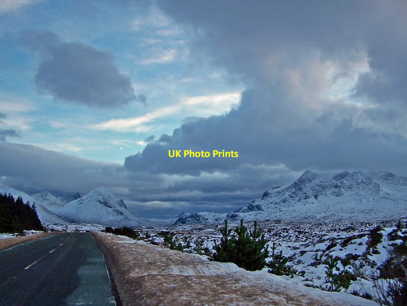 Photo 6"x4" A87 in winter Meall Odhar M\u00f2r\/NG4832 c2010