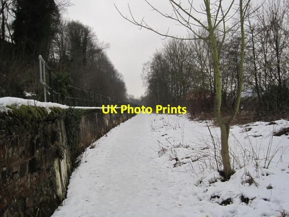 Photo 6"x4" Path next to Railway Line Hexham c2010