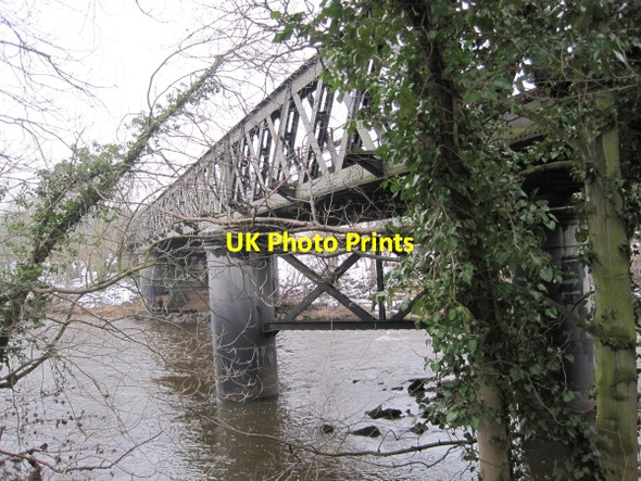 Photo 6"x4" Railway Bridge over the River South Tyne Hexham c2010