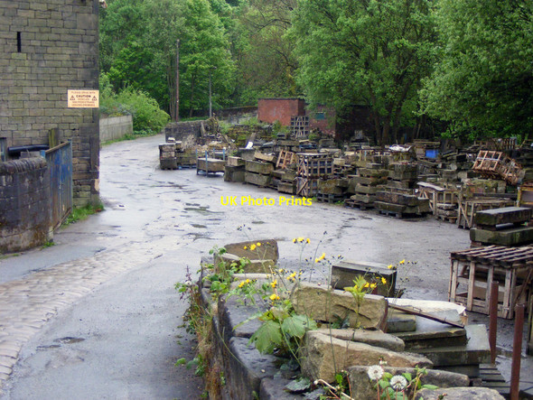 Photo 6"x4" Stone Merchants yard, Mayroyd Lane Hebden Bridge c2009