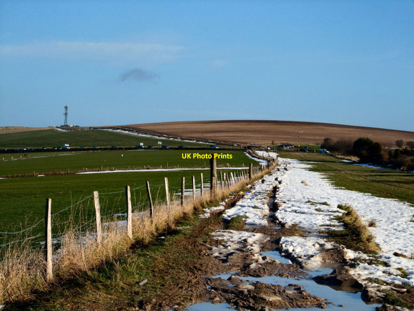 Photo 6"x4" Track alongside Drove Road Bevendean c2010