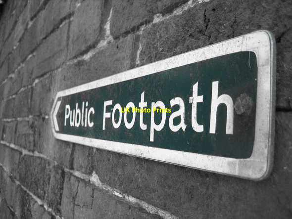 Photo 6"x4" Lloyd Farm Public Footpath Sign Spring Hill\/SO8895 c2009