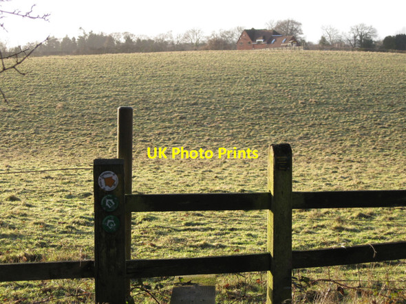 Photo 6"x4" Tussocky field Kenilworth c2010