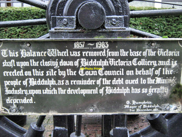 Photo 6"x4" Information sign on the Balance Wheel Biddulph c2010