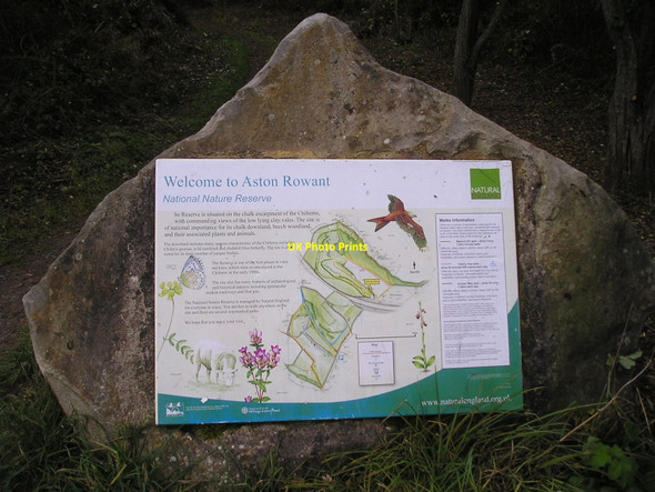 Photo 6"x4" Natural England: Aston Rowant Nature Reserve Information Board Lewknor c2009