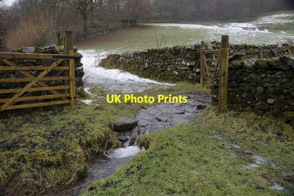 Photo 6"x4" Ford on footpath to Hollins Bowland Bridge c2010
