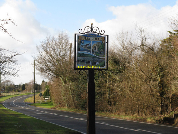 Photo 6"x4" Village sign at Pulborough Marehill c2010