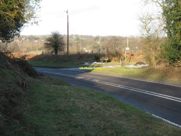 Photo 6"x4" Bridleway and entrance to West Sussex Golf Club Marehill c2010