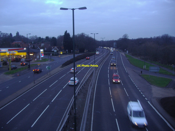 Photo 6"x4" A3 looking north from Coombe Lane flyover New Malden c2010