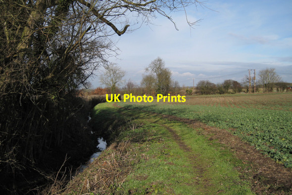Photo 6"x4" Footpath by ditch near Oakdene Cubbington c2010