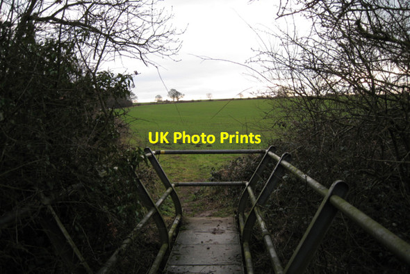 Photo 6"x4" Footpath to Cubbington crosses stream Cubbington c2010