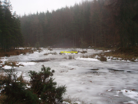 Photo 6"x4" Frozen Lochan north of Mile Hill Dykehead\/NO3860 c2010