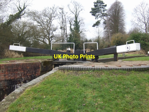 Photo 6"x4" Lapworth Locks - Lock No. 8  Bottom gates Kingswood\/SP1871 c2010