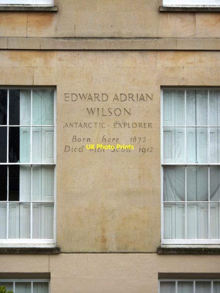 Photo 6"x4" Edward Adrian Wilson, Antarctic Explorer, Inscription, Montpellier Terrace, Cheltenham Cheltenham c2010