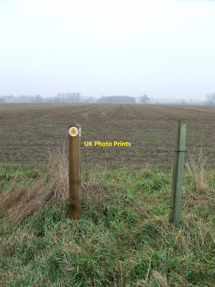 Photo 6"x4" Footpath Junction Garboldisham c2010