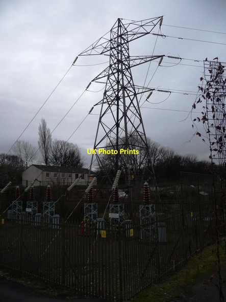 Photo 6"x4" Pylon, between Saughton Main allotments and Chesser Loan Stenhouse\/NT2171 c2010