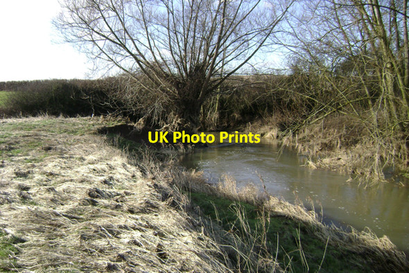 Photo 6"x4" The River Leam meanders south Cubbington c2010