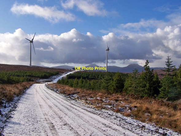 Photo 6"x4" Approaching the wind farm Blackhill\/NG3450 c2010