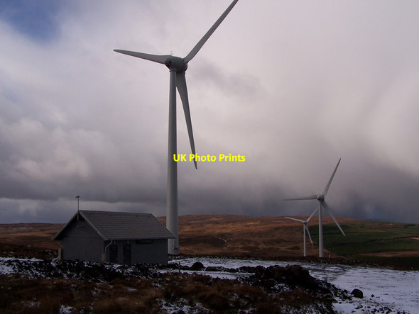 Photo 6"x4" Snow shower approaching Ben Aketil wind farm Blackhill\/NG3450 c2010