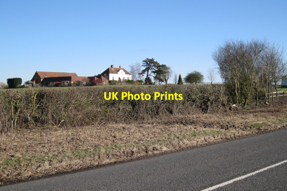 Photo 6"x4" Hedge-cutting stopped here Offchurch c2010